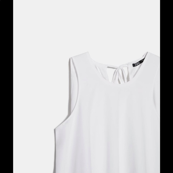 Zara NWT white flounce dress - Picture 4 of 6